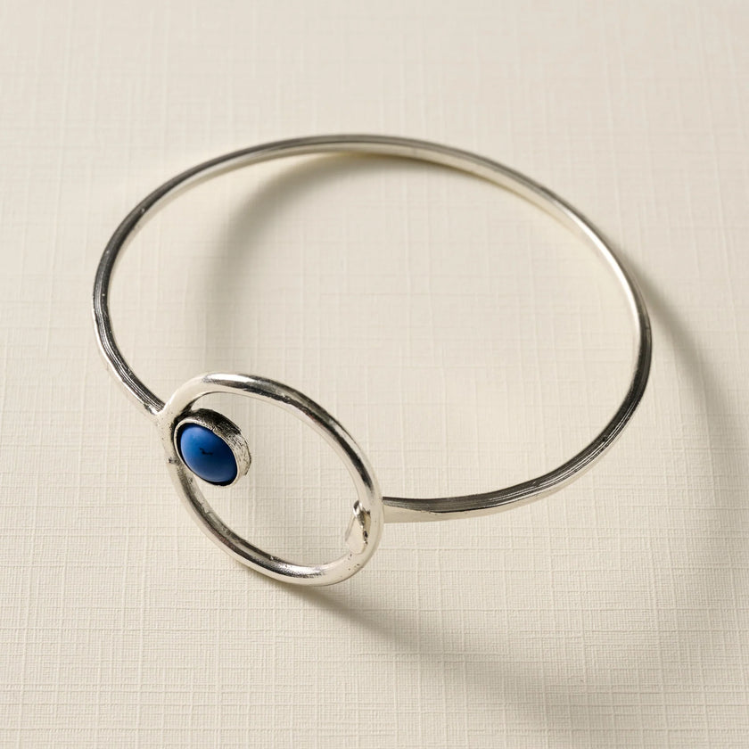 Kaksha Silver Cobalt Bead Bracelet