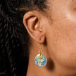 Asha Patina Disc Drop Earrings