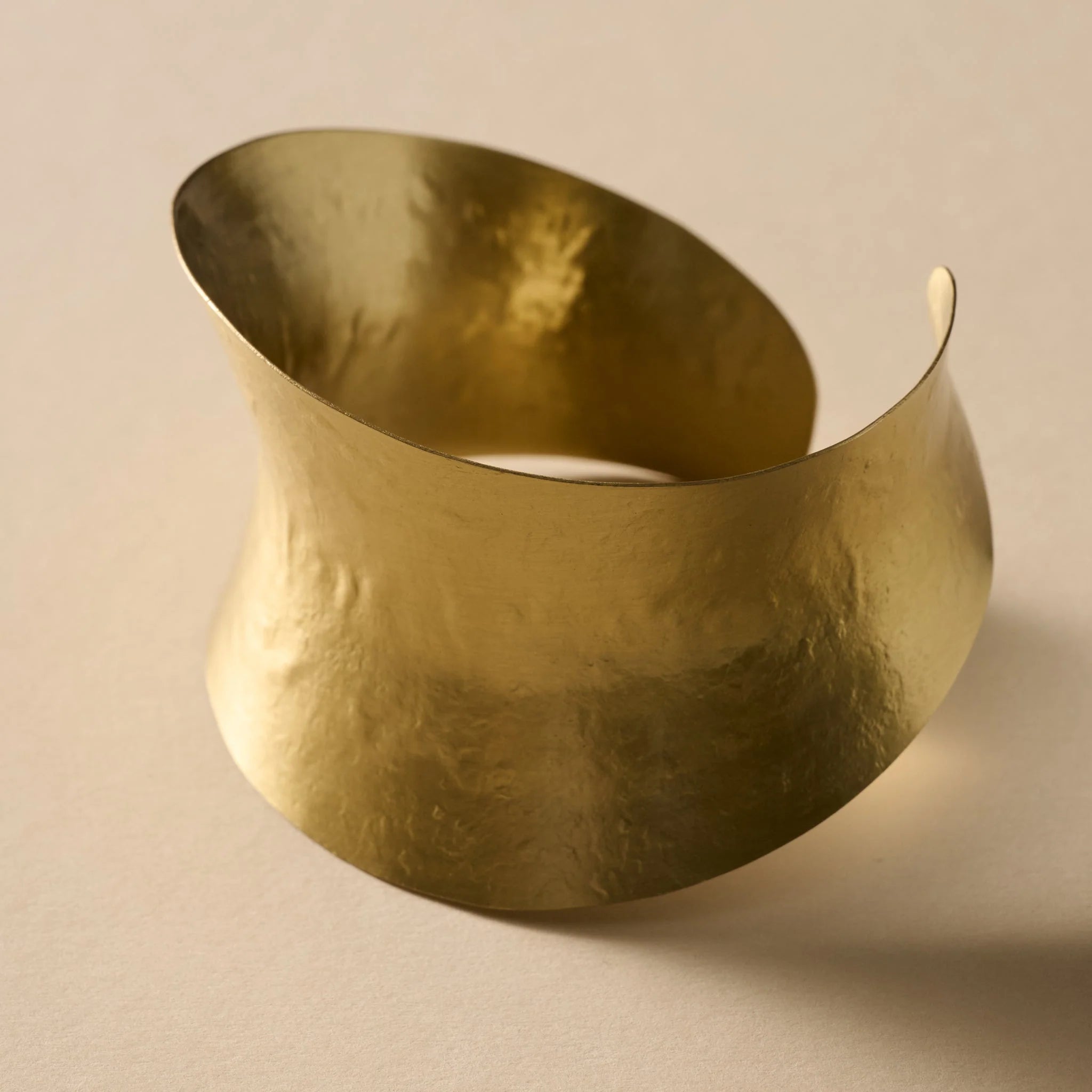 Varsha Hammered Brass Cuff Bracelet