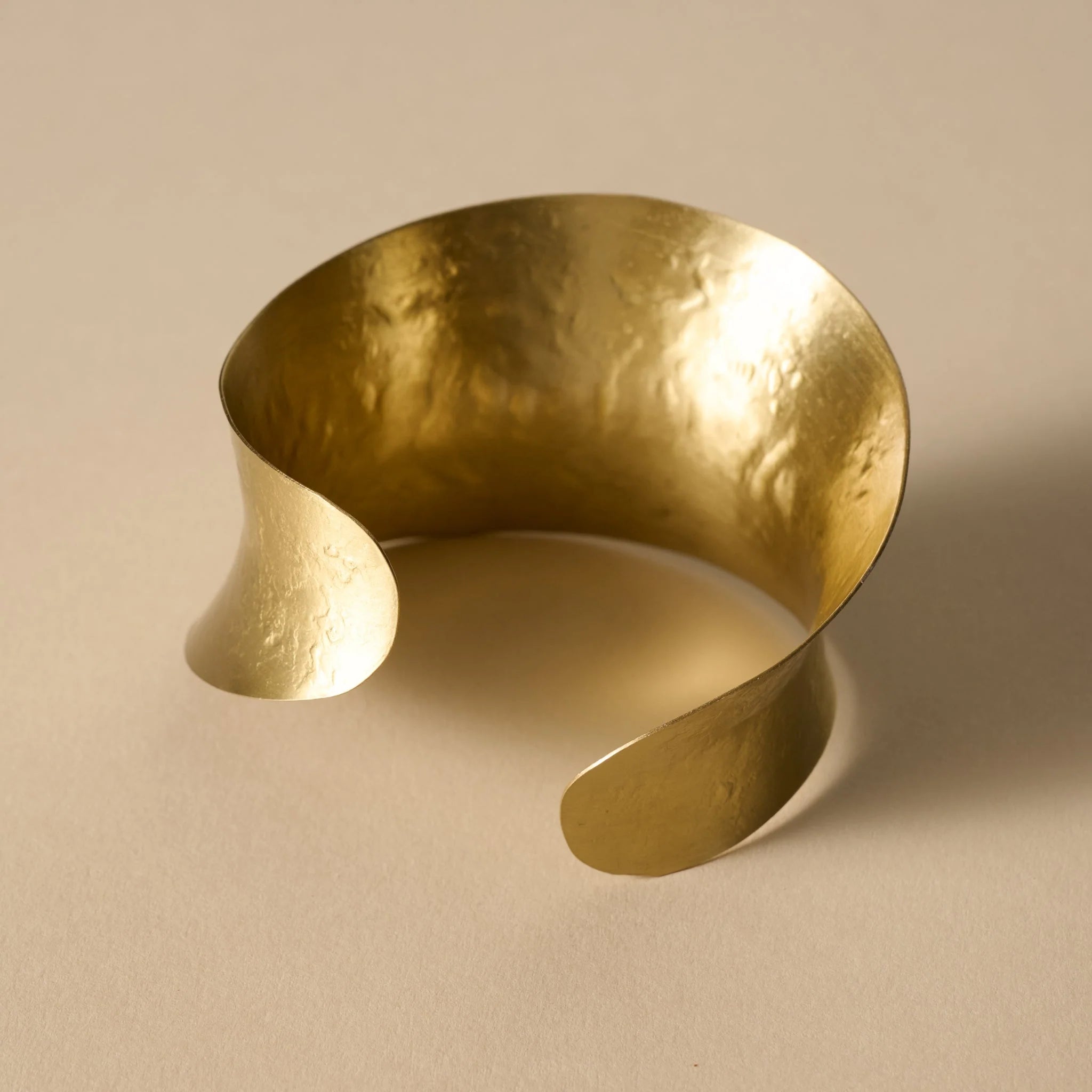 Varsha Hammered Brass Cuff Bracelet