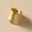 Diva Hammered Brass Cuff Ring