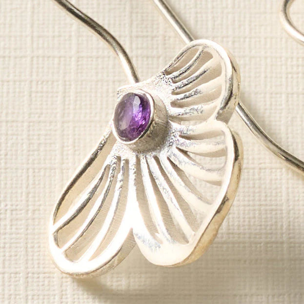 Khilana Amethyst Bloom Drop Earrings
