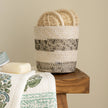 Dorakata Stitched Jute Basket 6.5