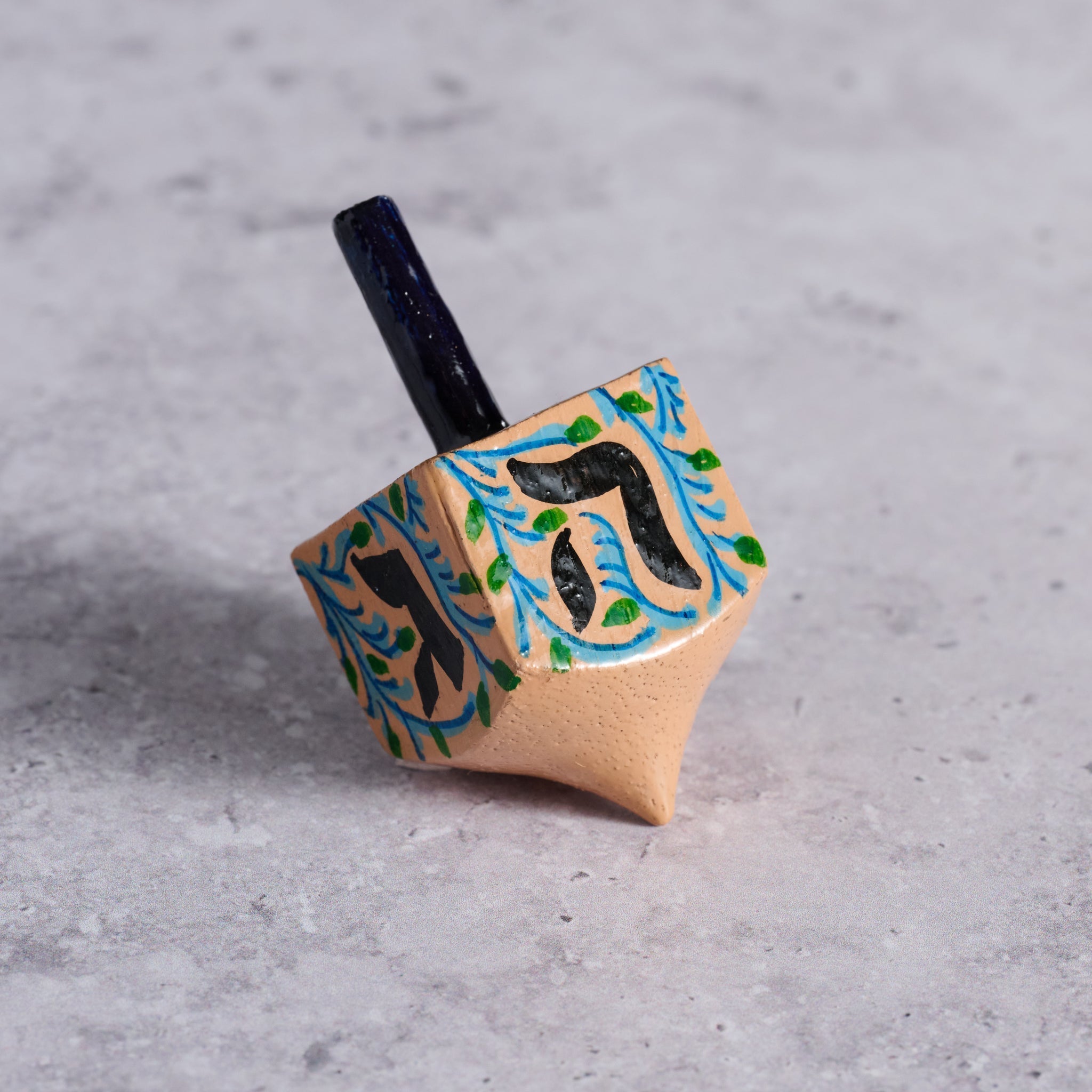 Painted Wood Dreidel