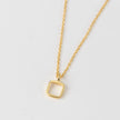 Sundar Square Pendant Gold Necklace