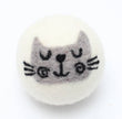 Eco Wool Dryer Balls: Cat w/Scarf