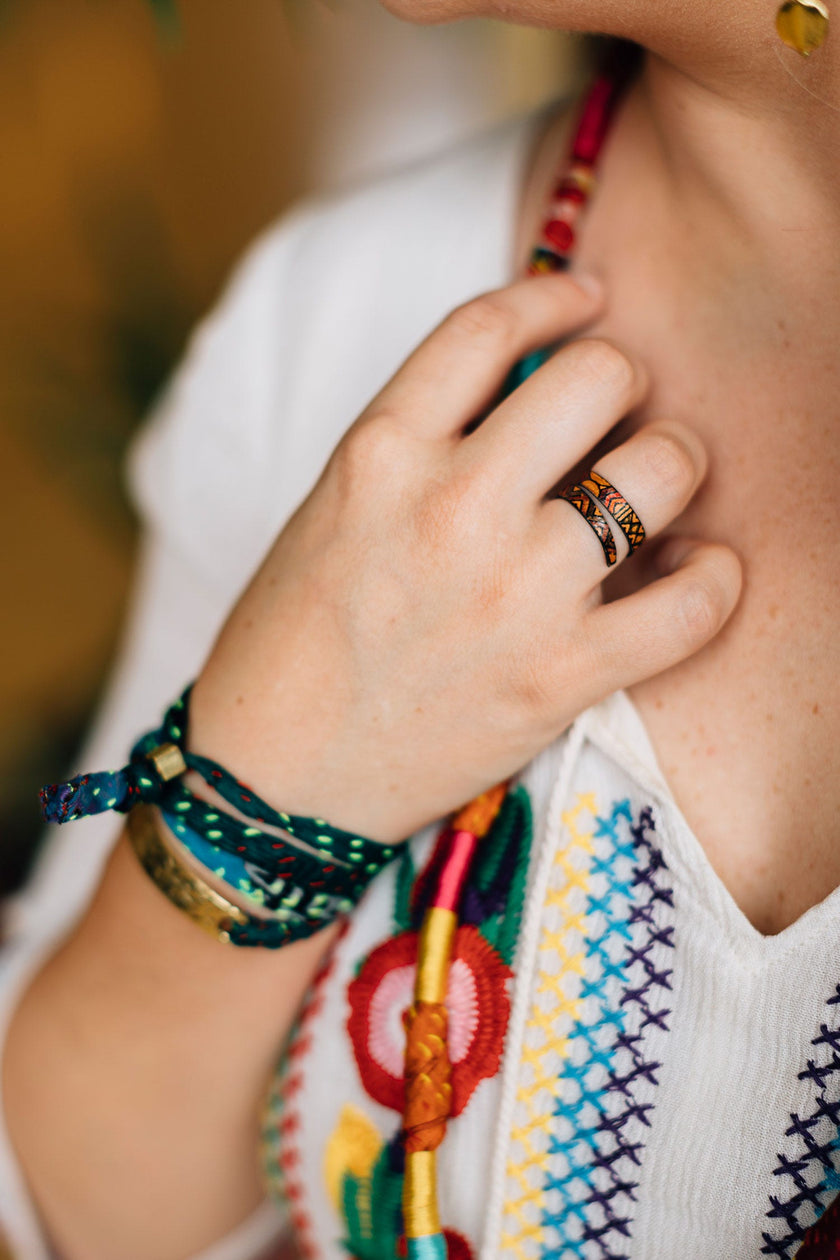 Geometric Spiral Ring