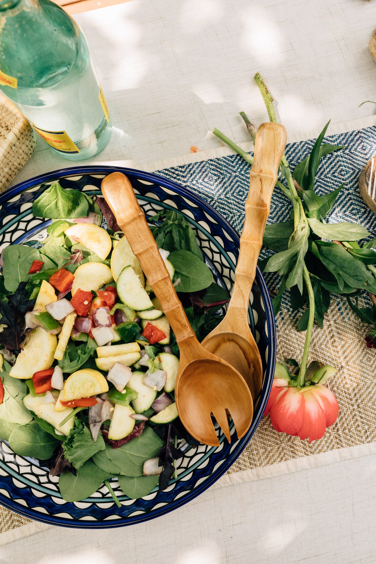 Sleek Teak Salad Servers