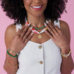 Bold Gemstone Beaded Necklace: Green Jade