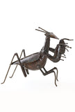 Recycled Metal Praying Mantis Sculpture