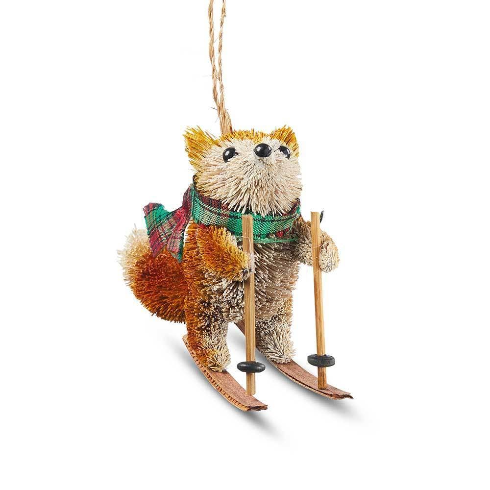 Skiing Buri Fox Christmas Ornament