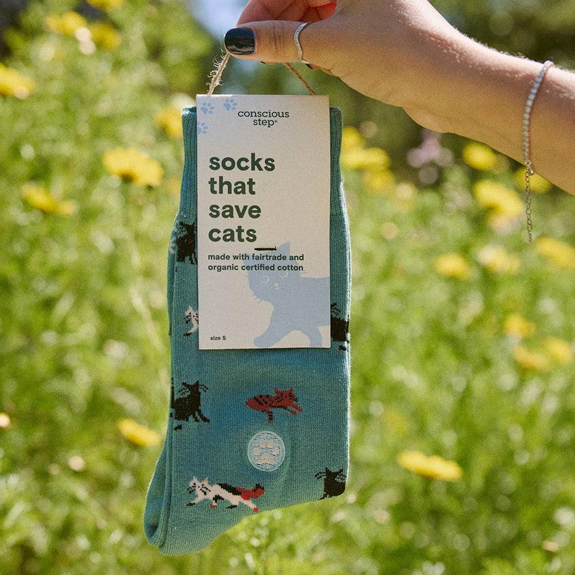 Socks that Save Cats: Teal Cats