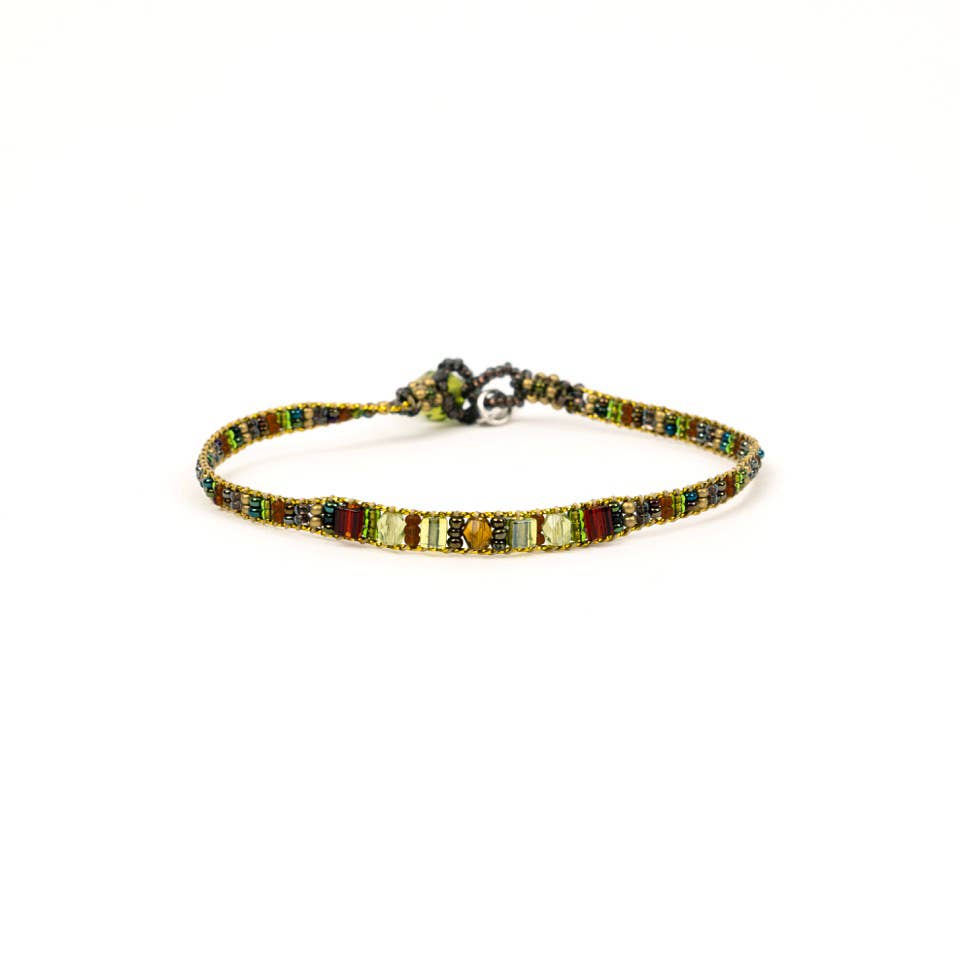 Beaded Anklet: Green