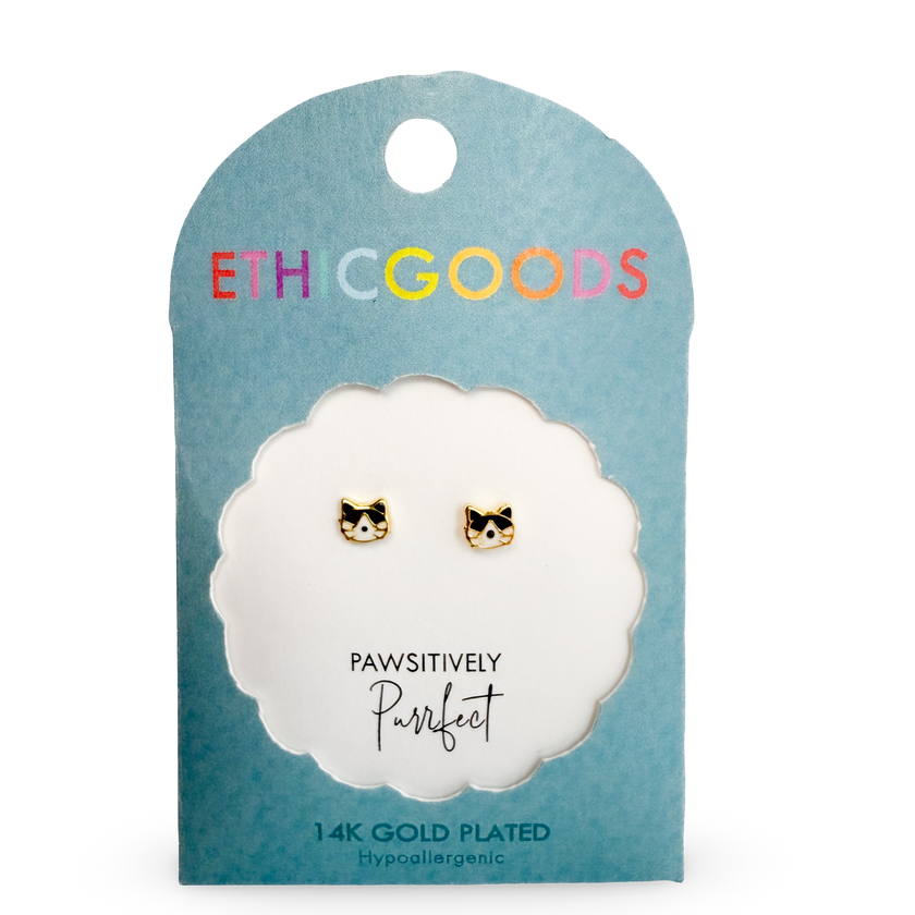 Cat Tiny Stud Earrings