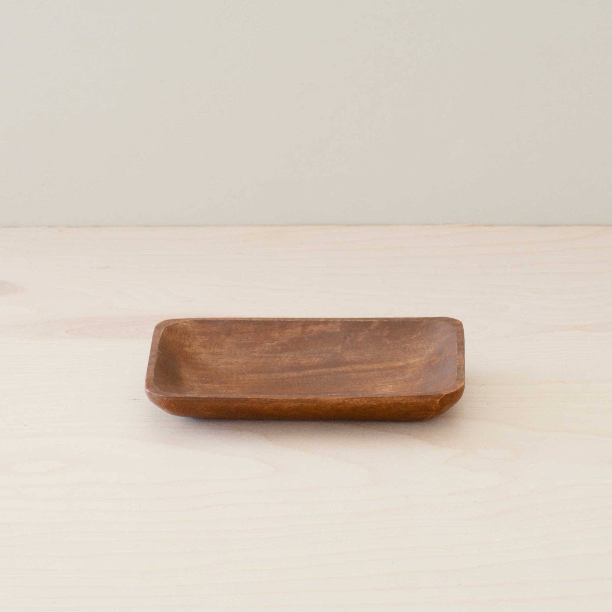 Acacia Wood Rectangle Dish - Trinket Tray