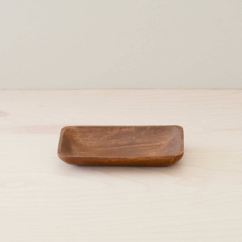 Acacia Wood Rectangle Dish - Trinket Tray