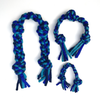 Dharma Dog Toy - Knotted Rope Pull: Blue/Turquoise