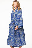 Lalita Block Print Kimono Robes: Indigo