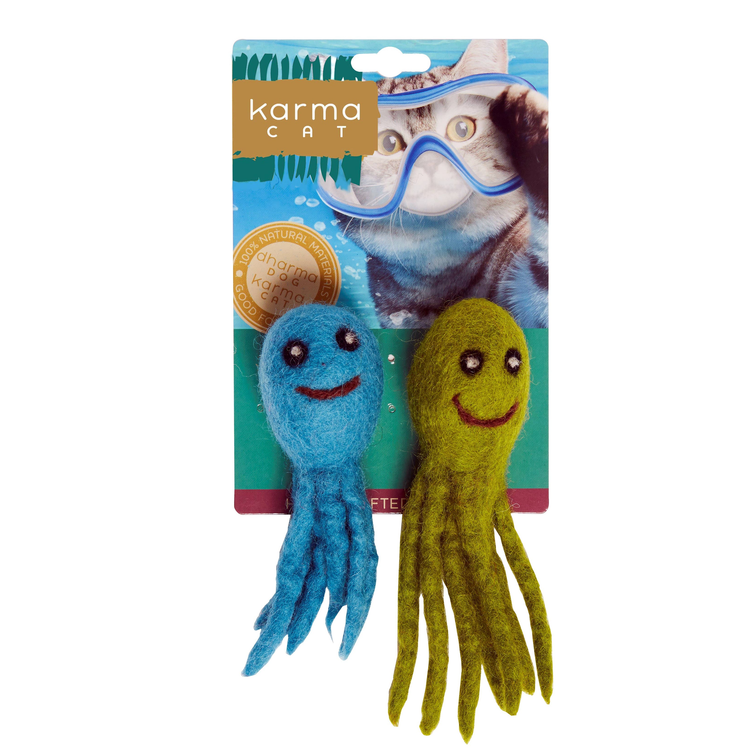 Octopus Wool Cat Toy - Pack of 2