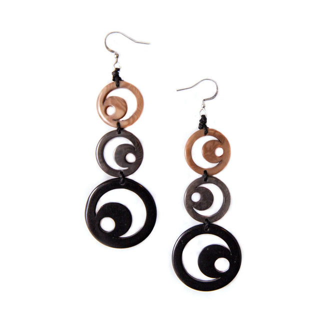 Moon Earrings: Onyx Combo
