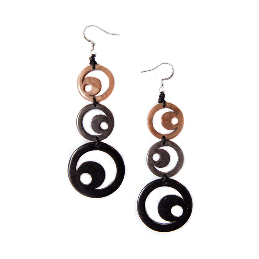 Moon Earrings: Onyx Combo