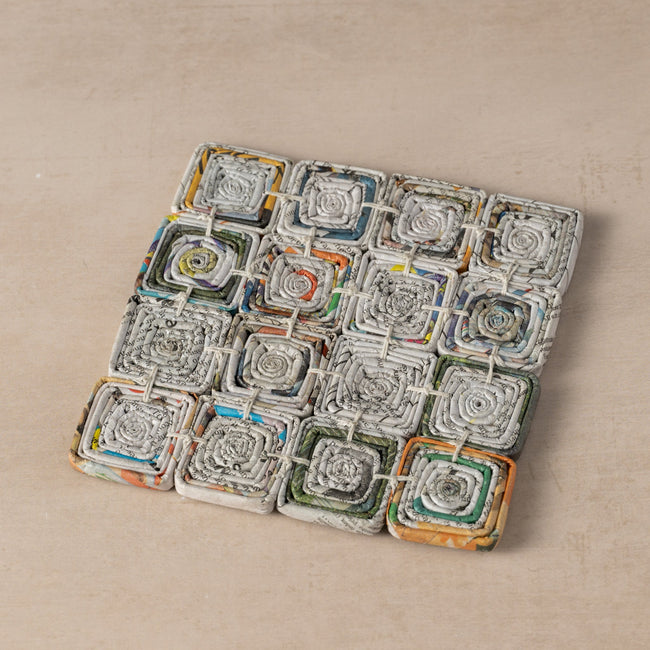 Read All About It Recycled Newspaper Trivet - Ten Thousand Villages