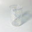 Blown Glass Stemless Glass: Iridescent Clear