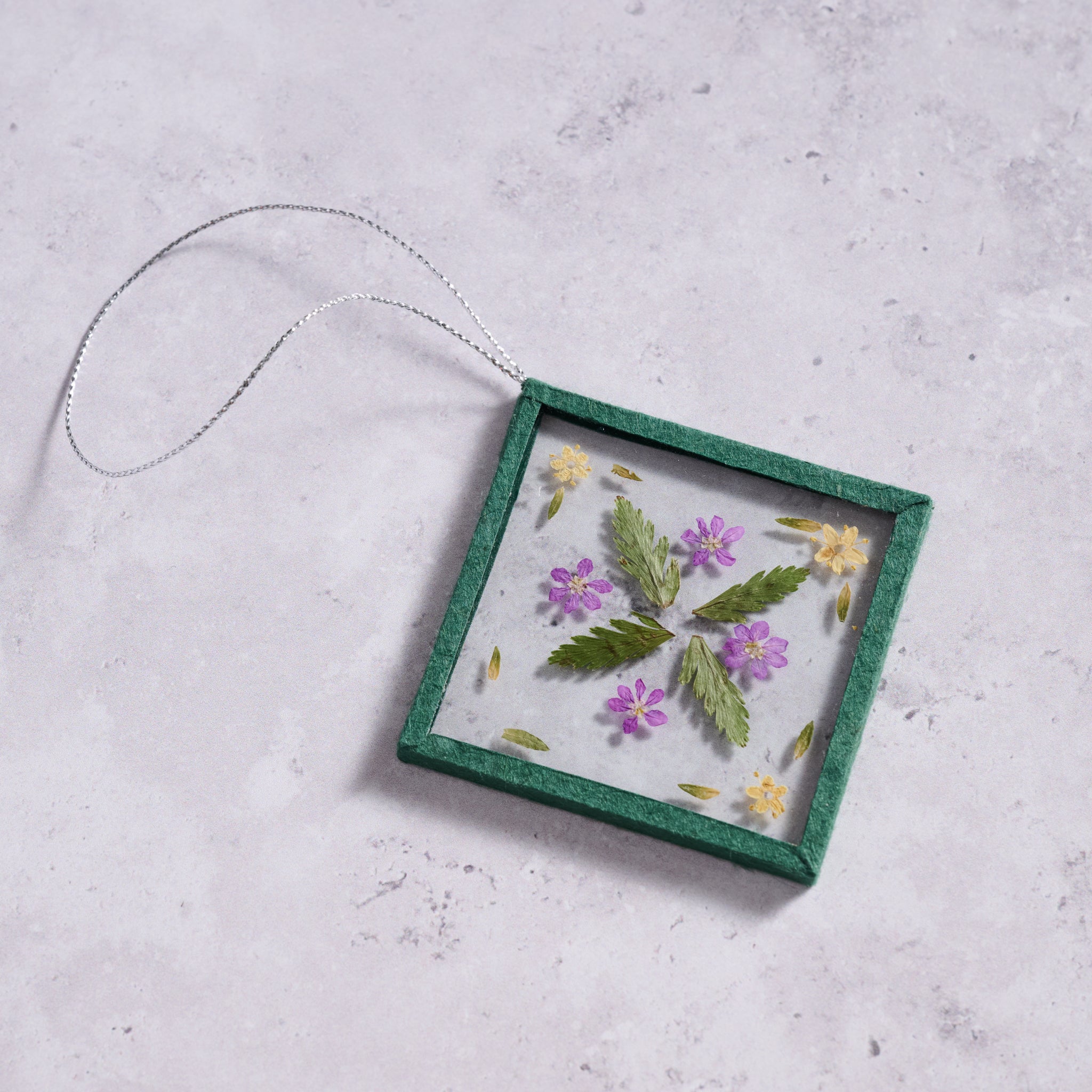 Sweet Blessings Pressed Flowers Ornament
