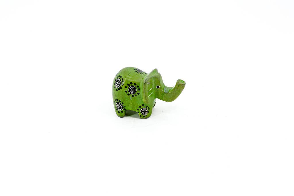 Soapstone Elephant Figurine: Assorted Colors
