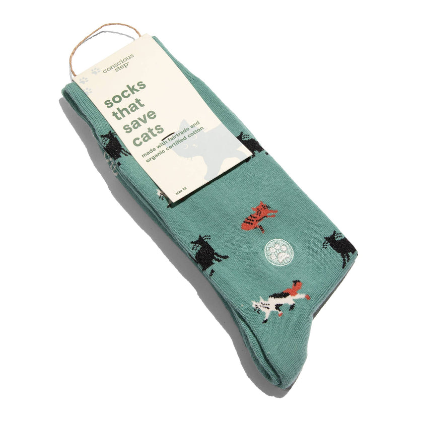 Socks that Save Cats: Teal Cats