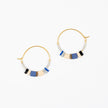 Tila Hoop Earrings: Blue Denim