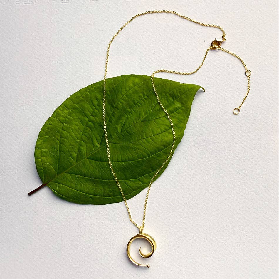 Spiral of Life Necklace - Brass, Indonesia