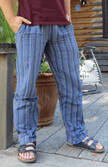 Cotton Straight Leg Pants : Black / L