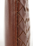Woven Crossbody Clutch: Mahogany