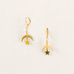 Moon and Star Earring: Gold