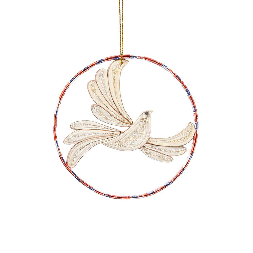 Quilled Peace Dove Christmas Ornament