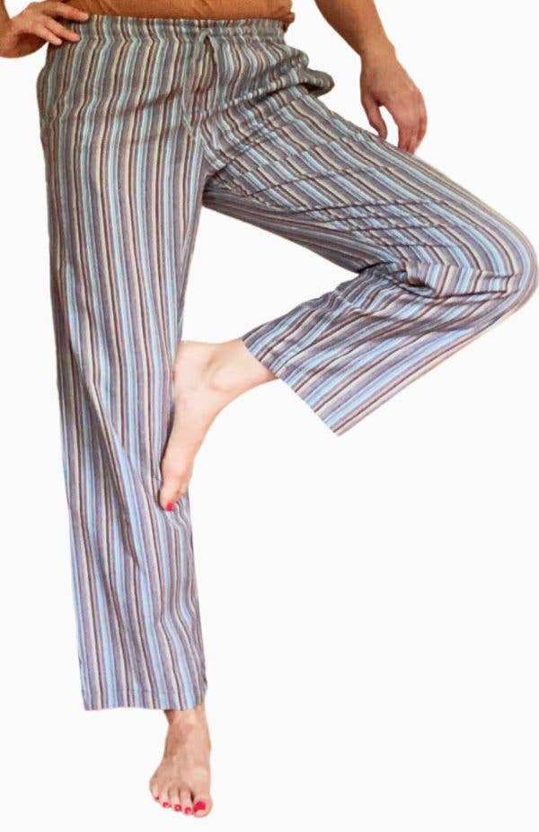 Cotton Straight Leg Pants : Black / L