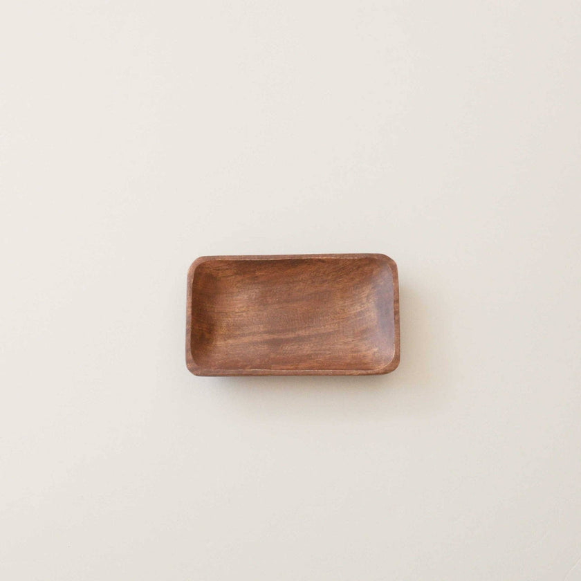 Acacia Wood Rectangle Dish - Trinket Tray