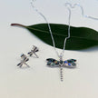 Abalone Dragonfly Necklace - Sterling Silver, Indonesia