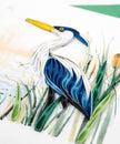 Quilled Great Blue Heron Greeting Card