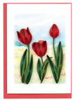Red Tulip Field Gift Enclosure Mini Card