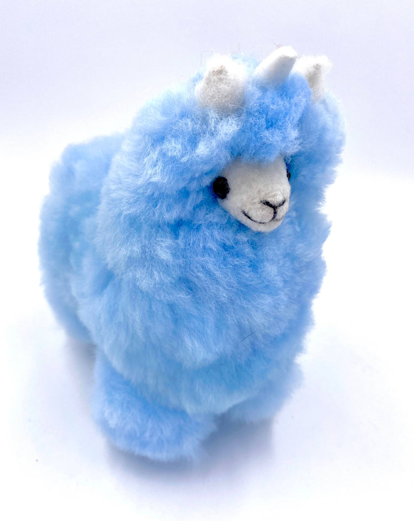 Llamacorn Alpaca Fur Toy: Baby Blue
