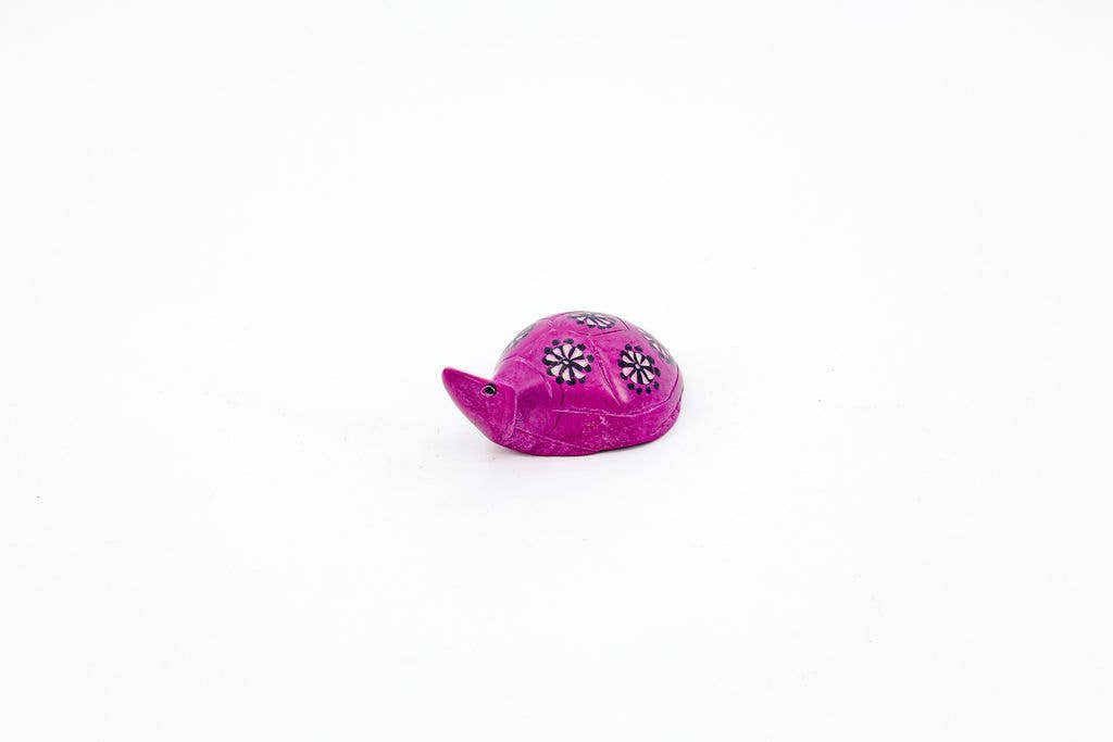 Soapstone Mini Turtle Figurine: Assorted Colors