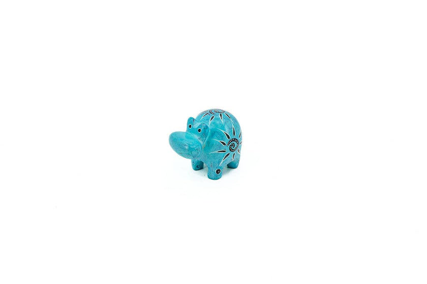 Soapstone Hippo Figurine,: Assorted Colors
