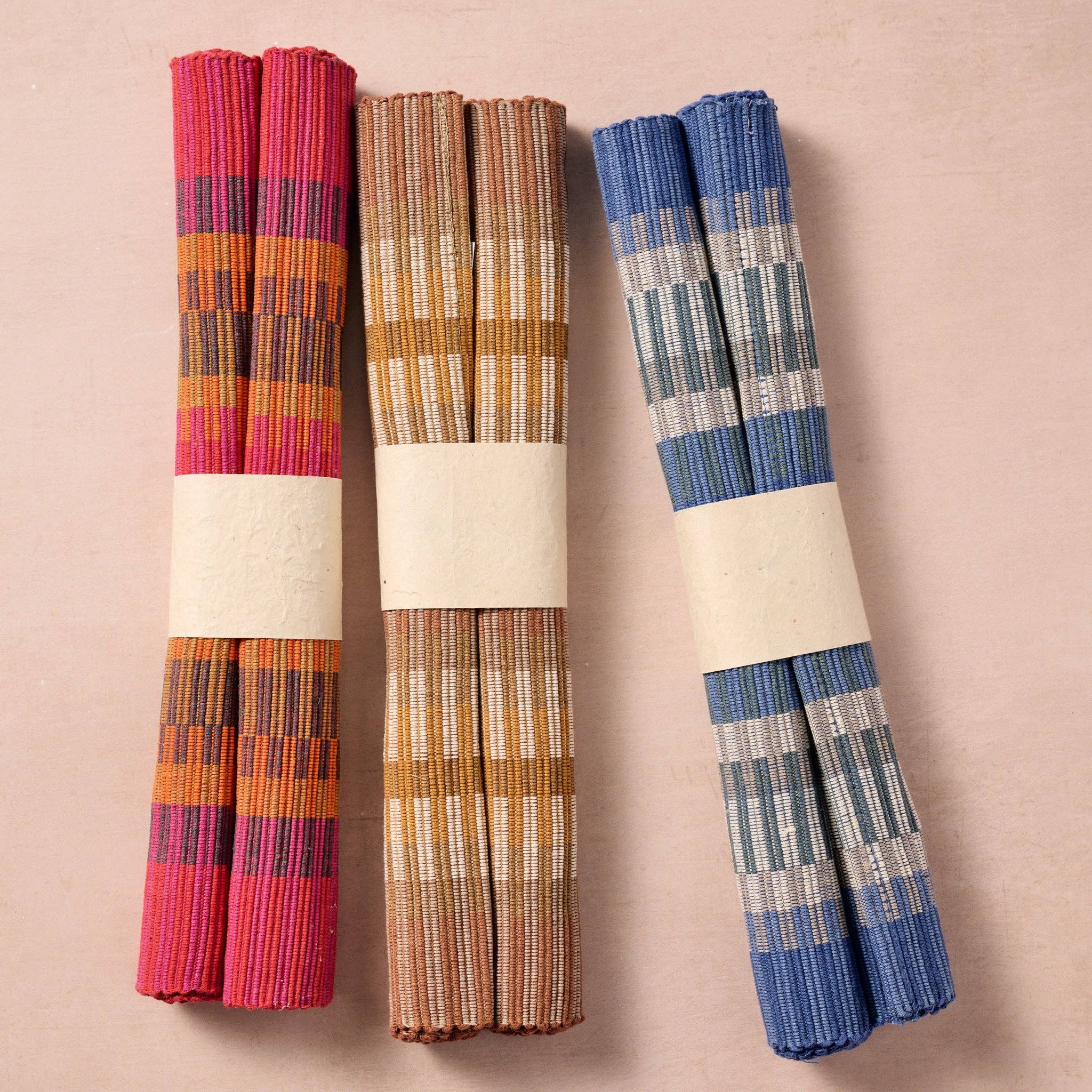 Khana Handloomed Cotton Placemat Set of 2 - Brown