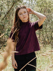 Eve Top Diamond Vine Dark Purple: S