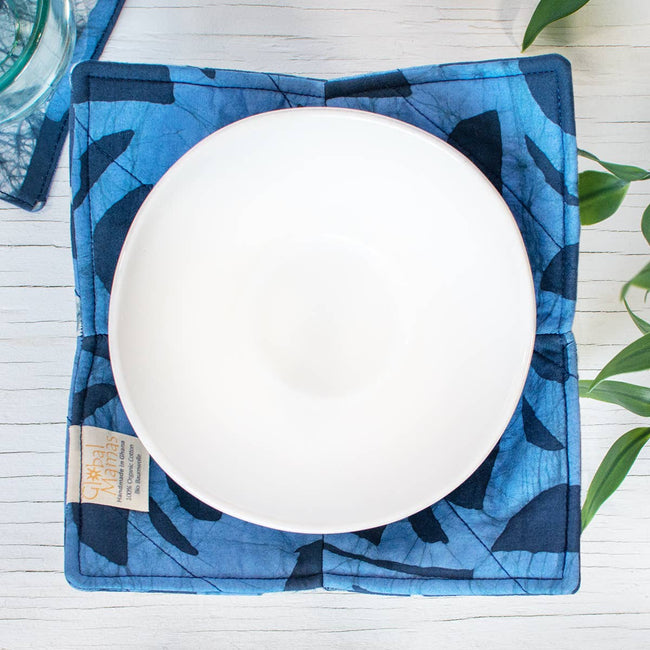Bowl Cozy: Blocks - Navy-Organic