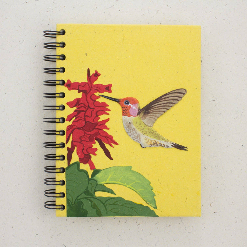 Large Notebook: Hummingbird Embossed