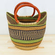 U-Shopper Tote Basket Bag, Multi-Color: Multicolor