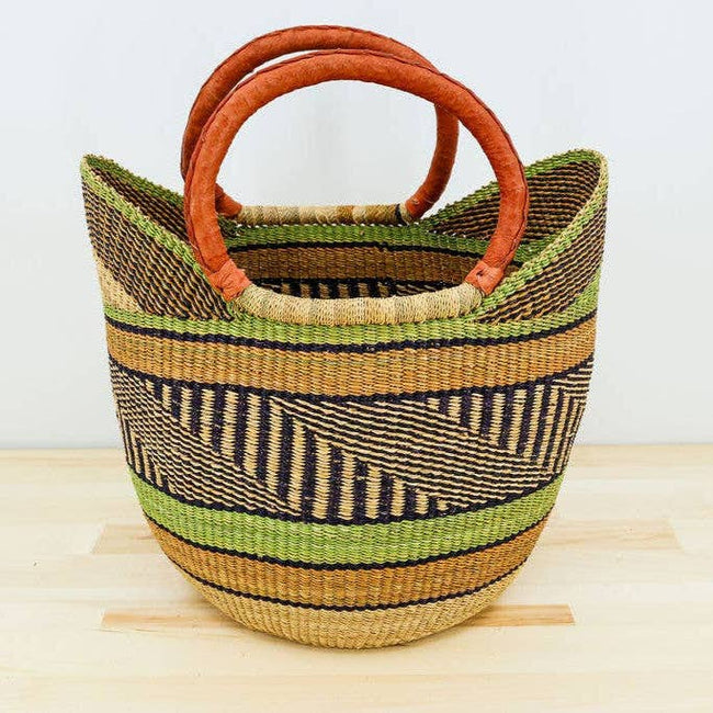 U-Shopper Tote Basket Bag, Multi-Color: Multicolor